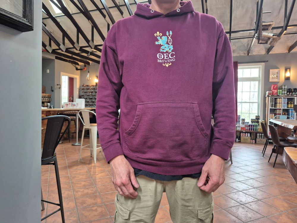 OEC Pull Over Hooded Sweatshirt - Maroon