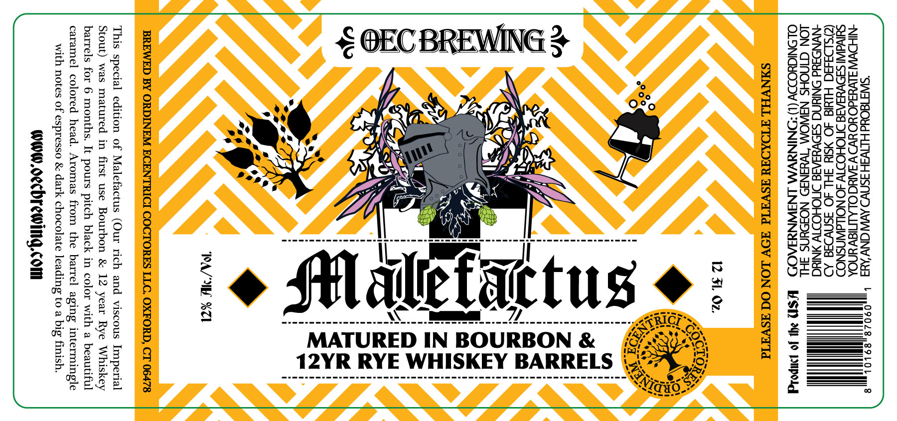 Malefactus Barrel Blend in 12 Year Rye & Bourbon barrels